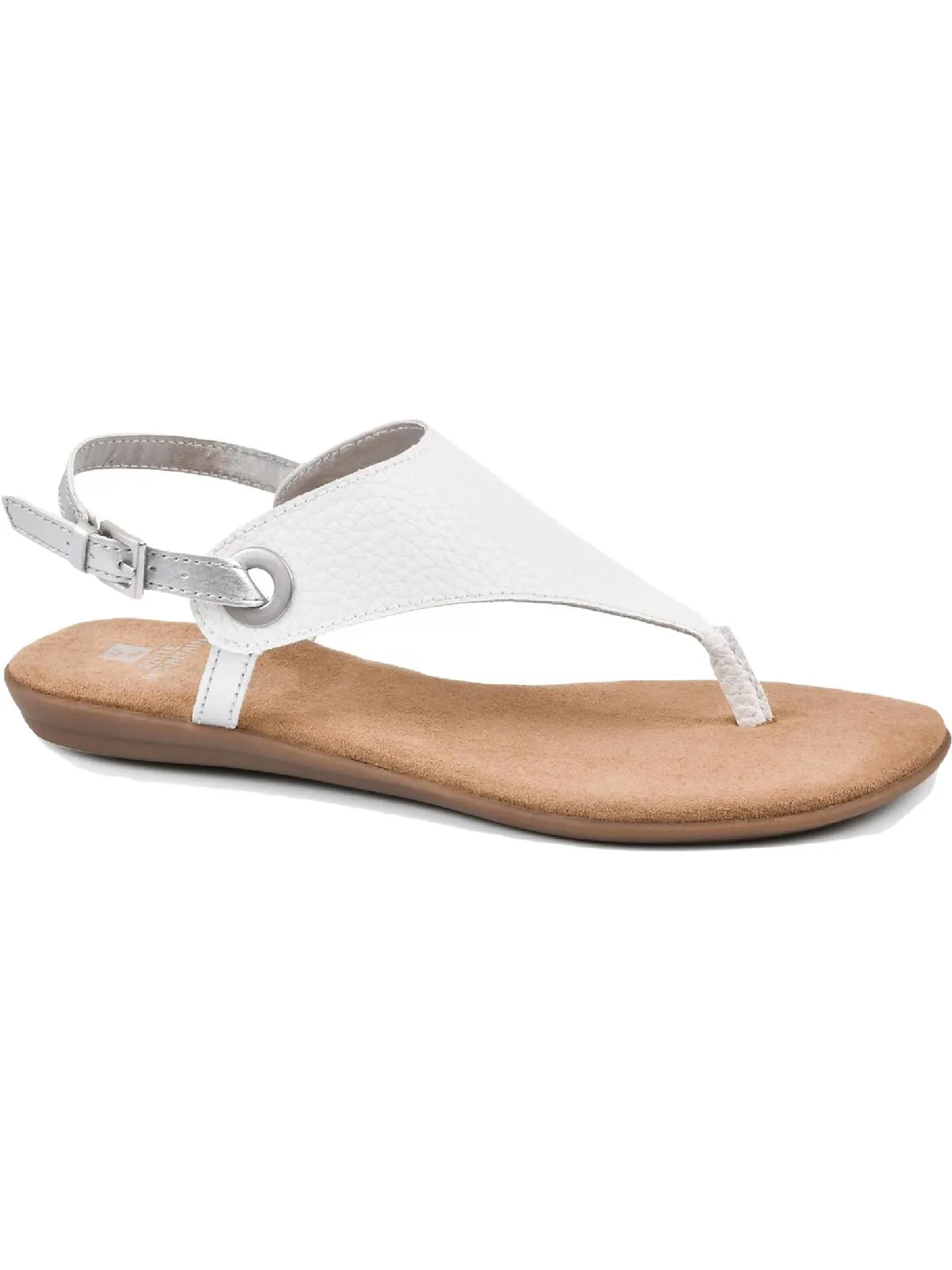London Womens Buckle Thong Flat Sandals