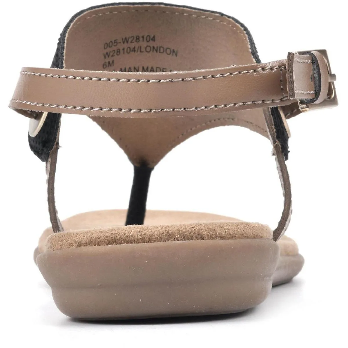 London Womens Buckle Thong Flat Sandals