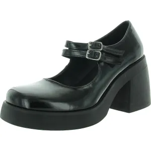 Lonniie Womens Buckle Patent Mary Jane Heels