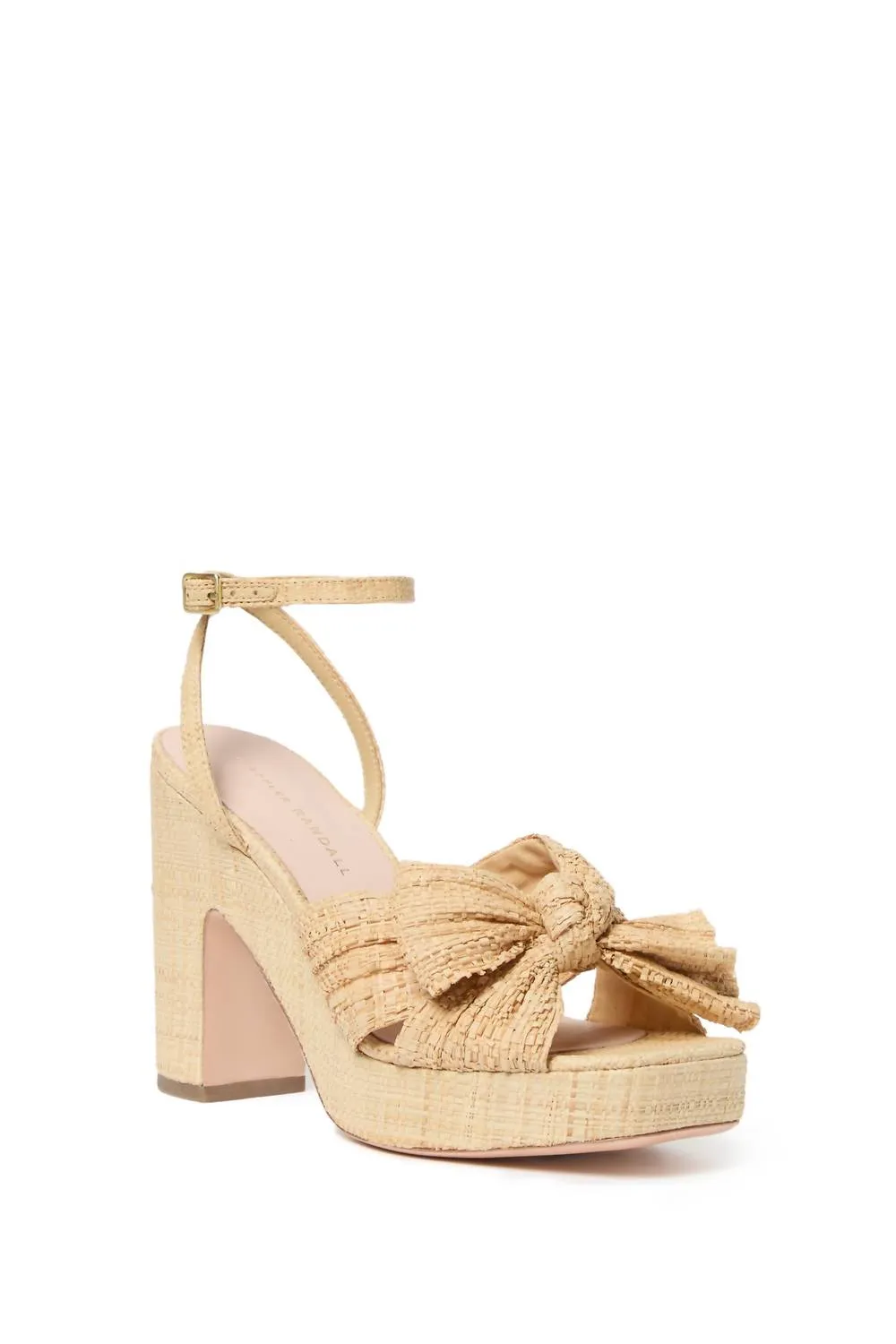 Lucia Pleated Bow Platform In Natural