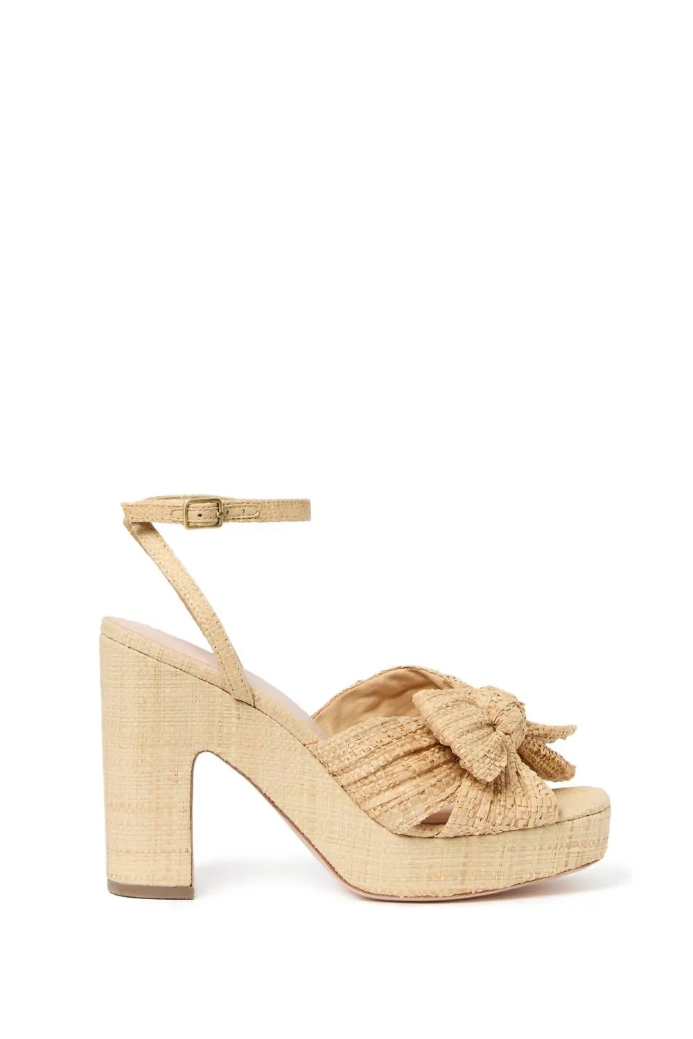 Lucia Pleated Bow Platform In Natural