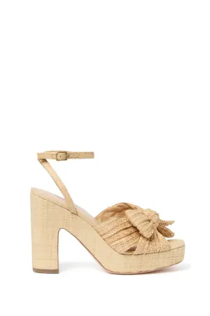Lucia Pleated Bow Platform In Natural