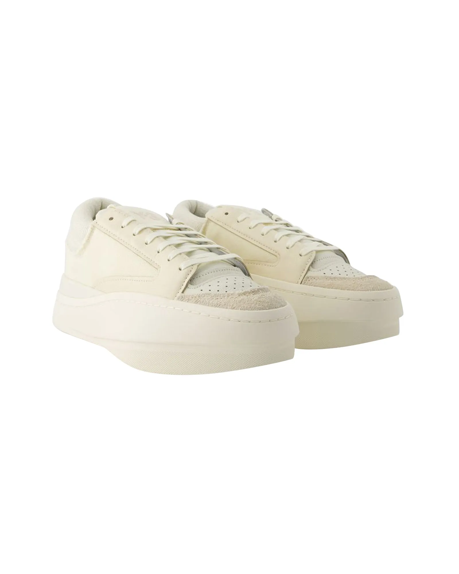 Lux Bball Low Sneakers - Y-3 - Leather - White
