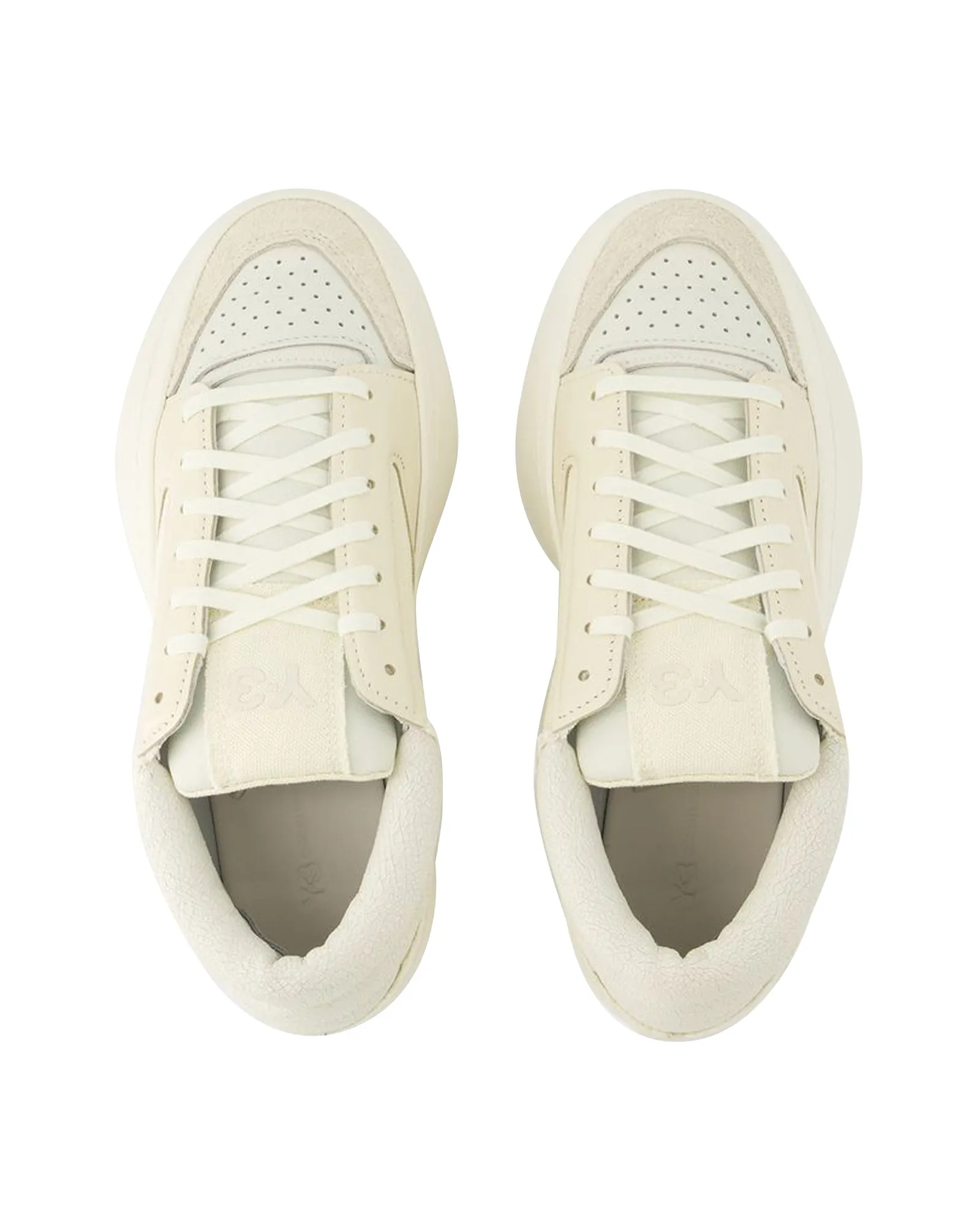 Lux Bball Low Sneakers - Y-3 - Leather - White