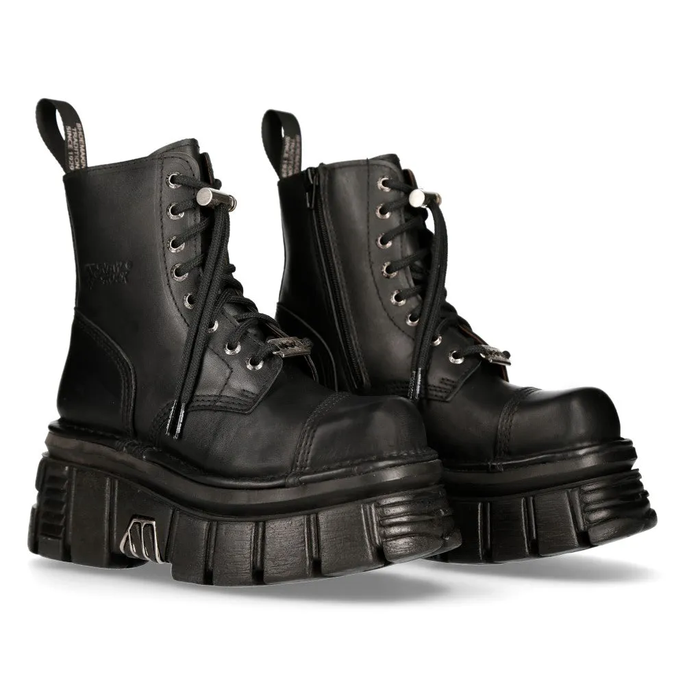 M-NewMILI083-S21 Tower Combat Boots Leather