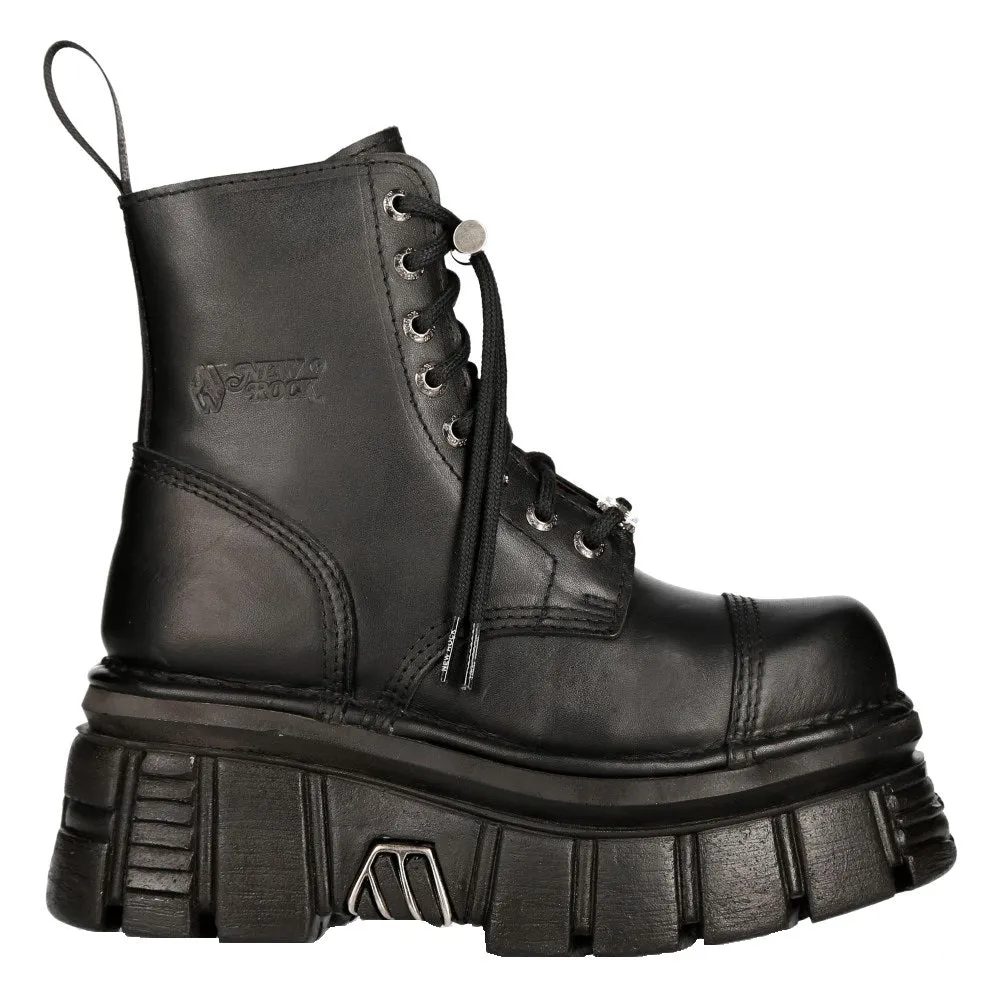 M-NewMILI083-S21 Tower Combat Boots Leather