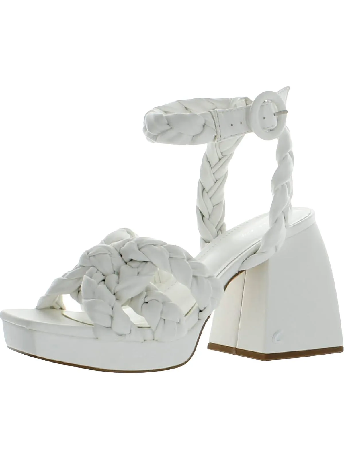 Mable Womens Faux Leather Strappy Platform Sandals