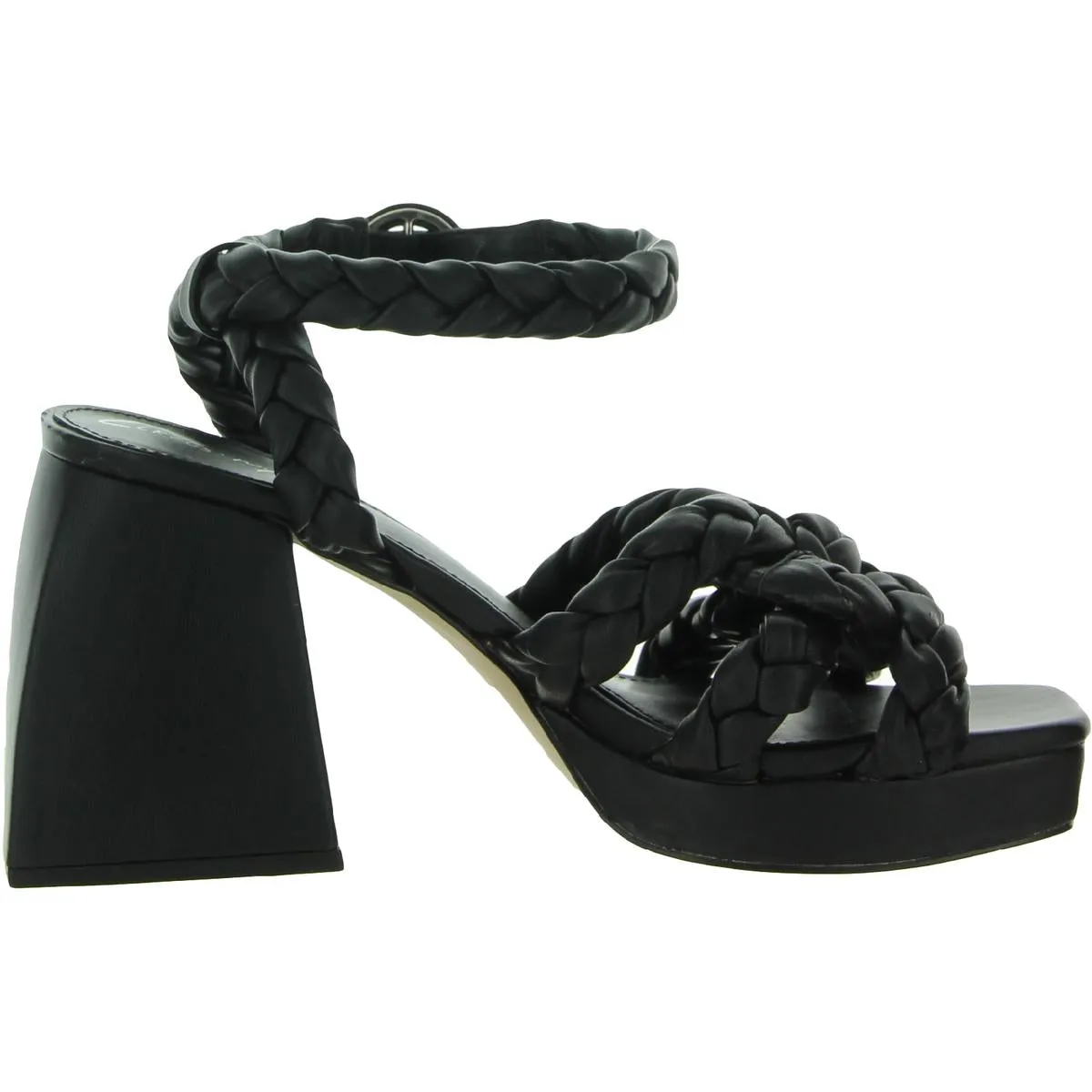 Mable Womens Faux Leather Strappy Platform Sandals