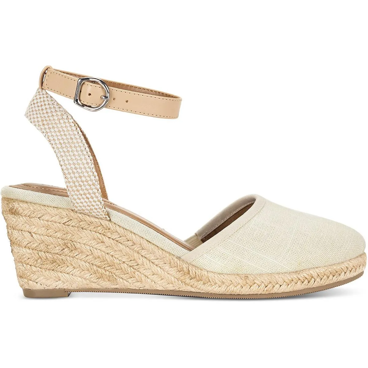 Mailena Womens Open Back Suede Espadrille Heels