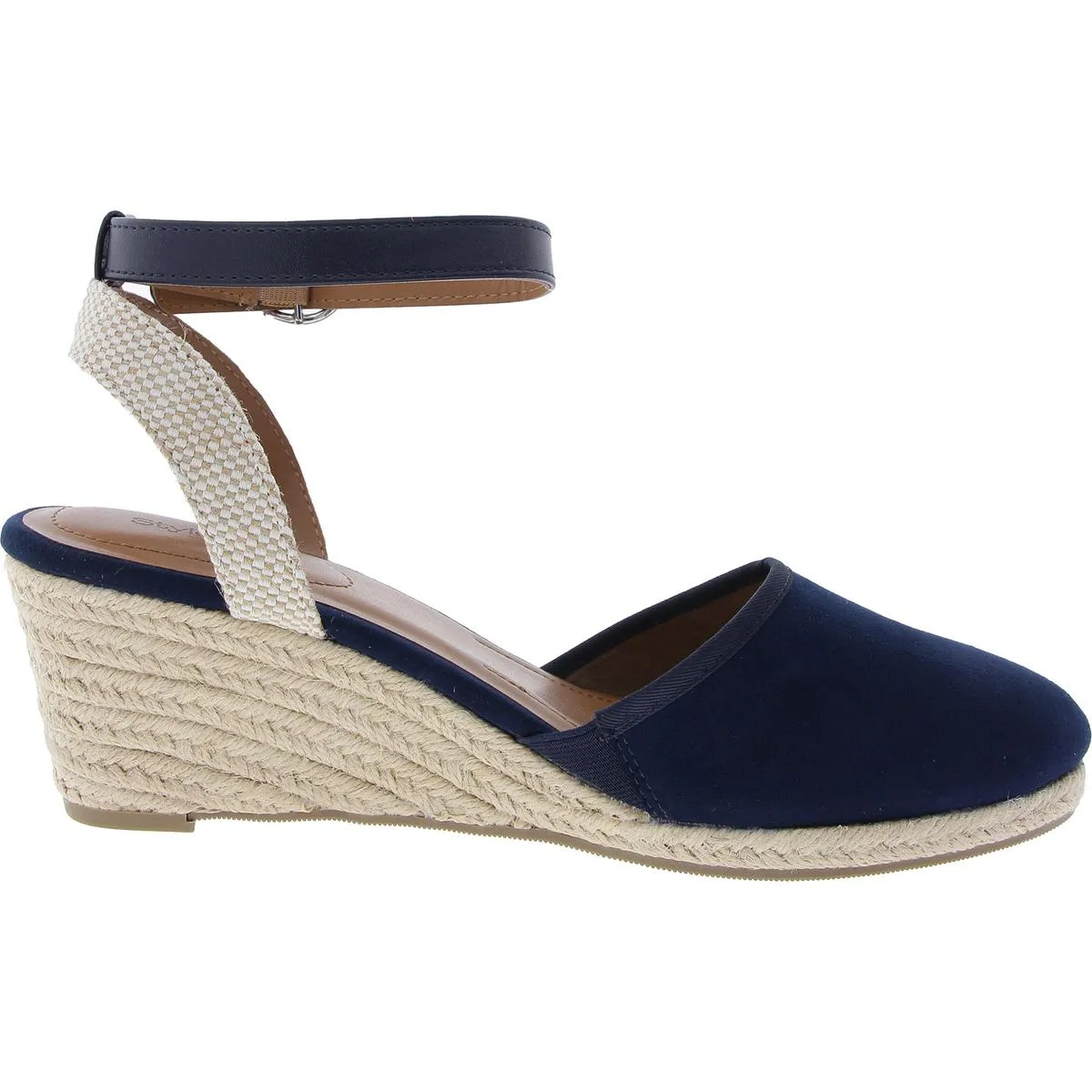 Mailena Womens Open Back Suede Espadrille Heels