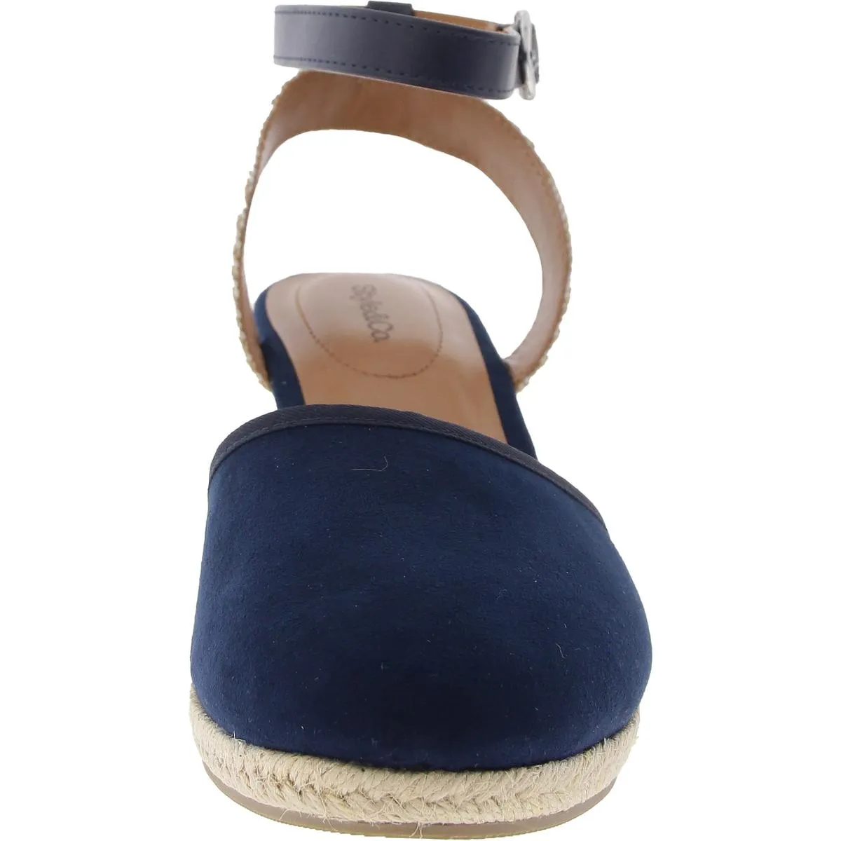Mailena Womens Open Back Suede Espadrille Heels