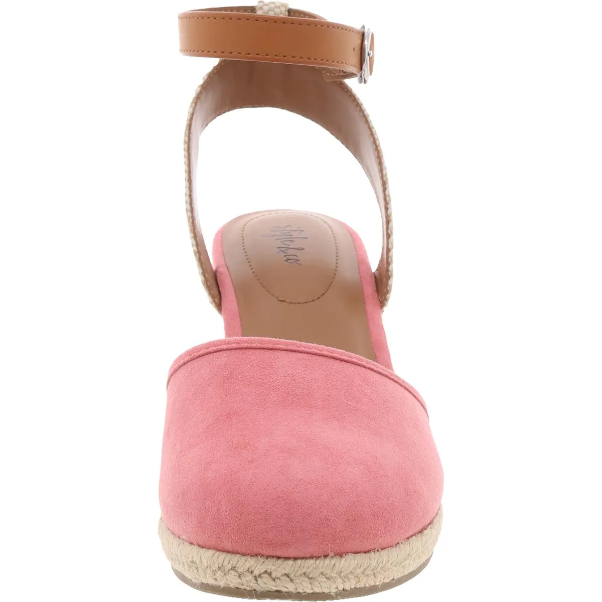 Mailena Womens Open Back Suede Espadrille Heels