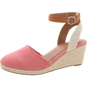 Mailena Womens Open Back Suede Espadrille Heels