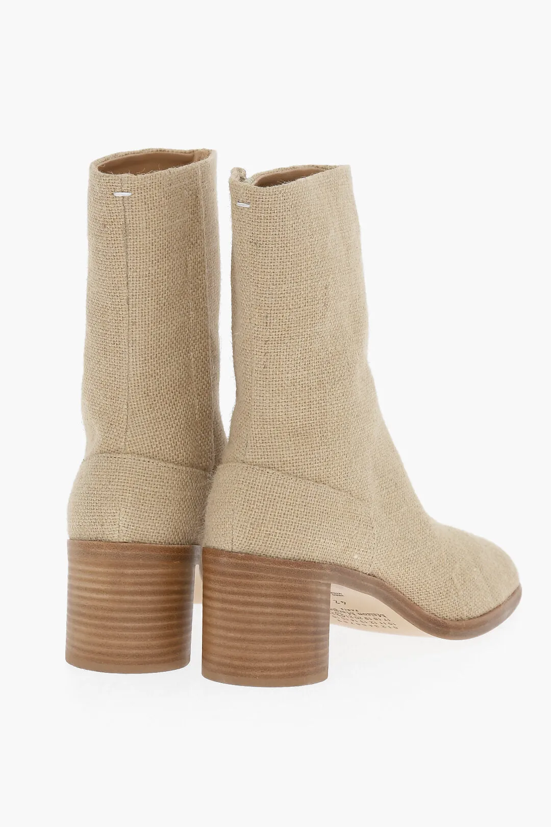 Maison Margiela Mm22 Jute Tabi Ankle Boots Heel 6.5Cm