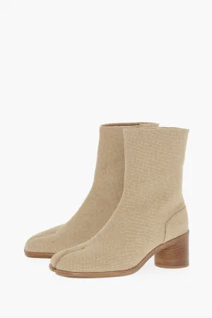 Maison Margiela Mm22 Jute Tabi Ankle Boots Heel 6.5Cm