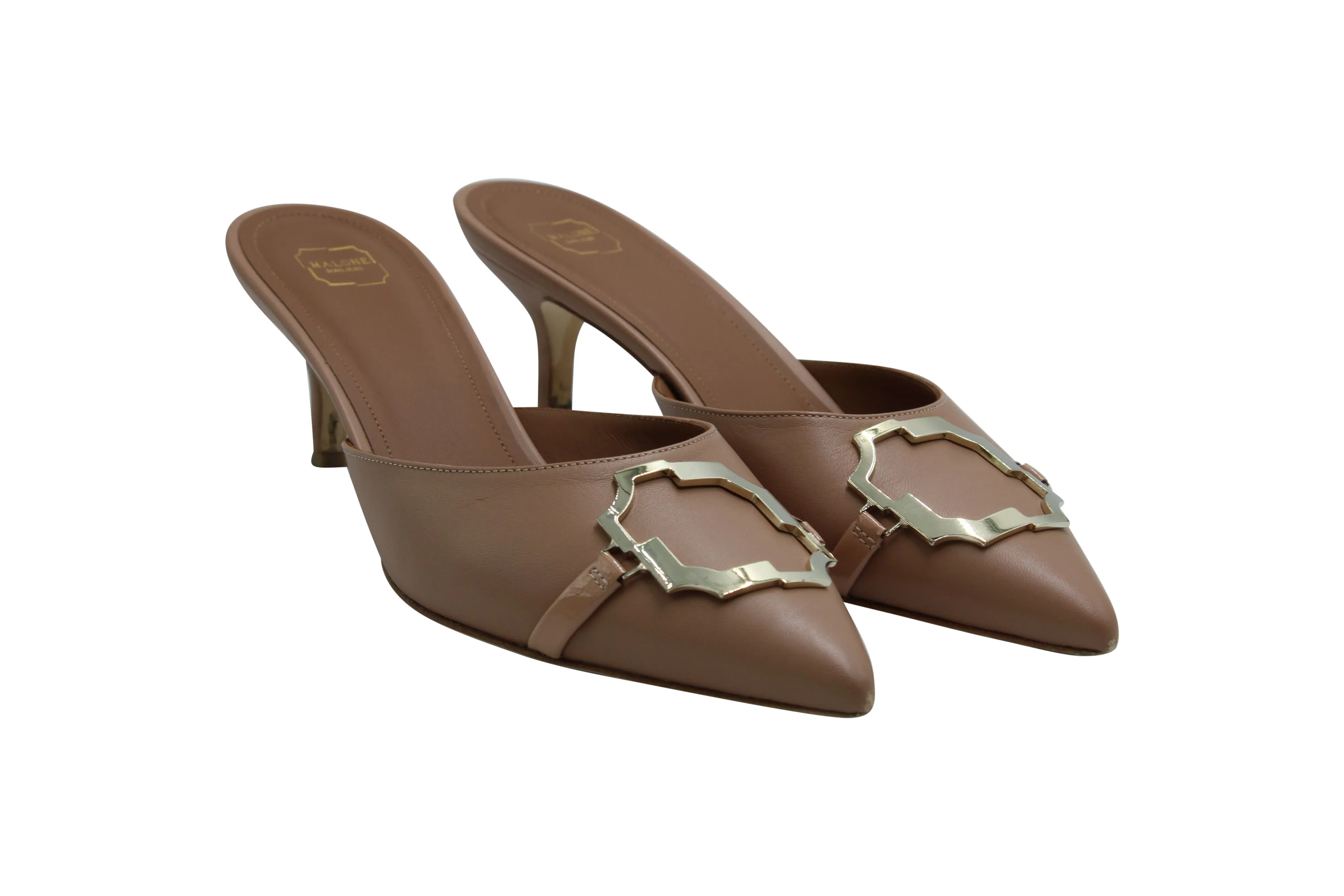Malone Souliers Missy 45 Mules in Brown Leather