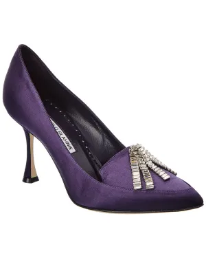 Manolo Blahnik Bambina 90 Satin Pump