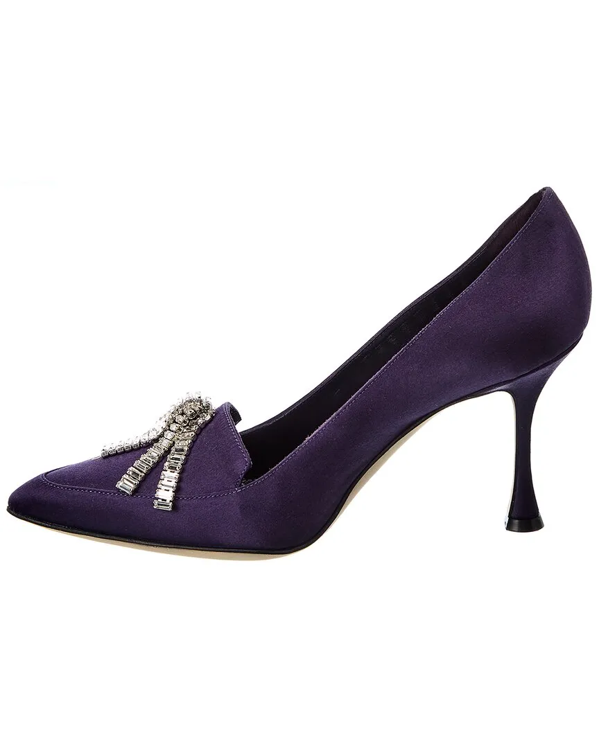 Manolo Blahnik Bambina 90 Satin Pump