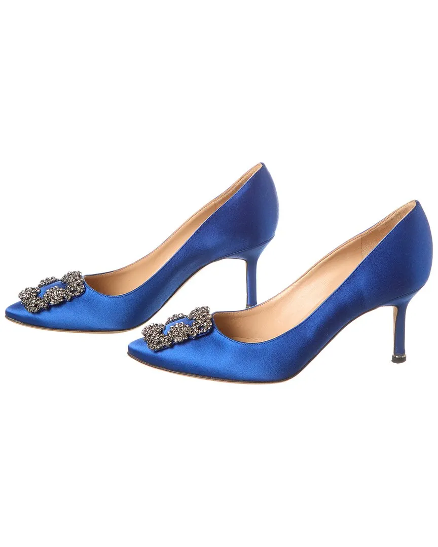 Manolo Blahnik Hangisi 70 Satin Pump (Authentic Pre-Owned)