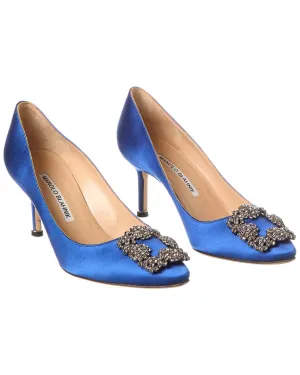 Manolo Blahnik Hangisi 70 Satin Pump (Authentic Pre-Owned)