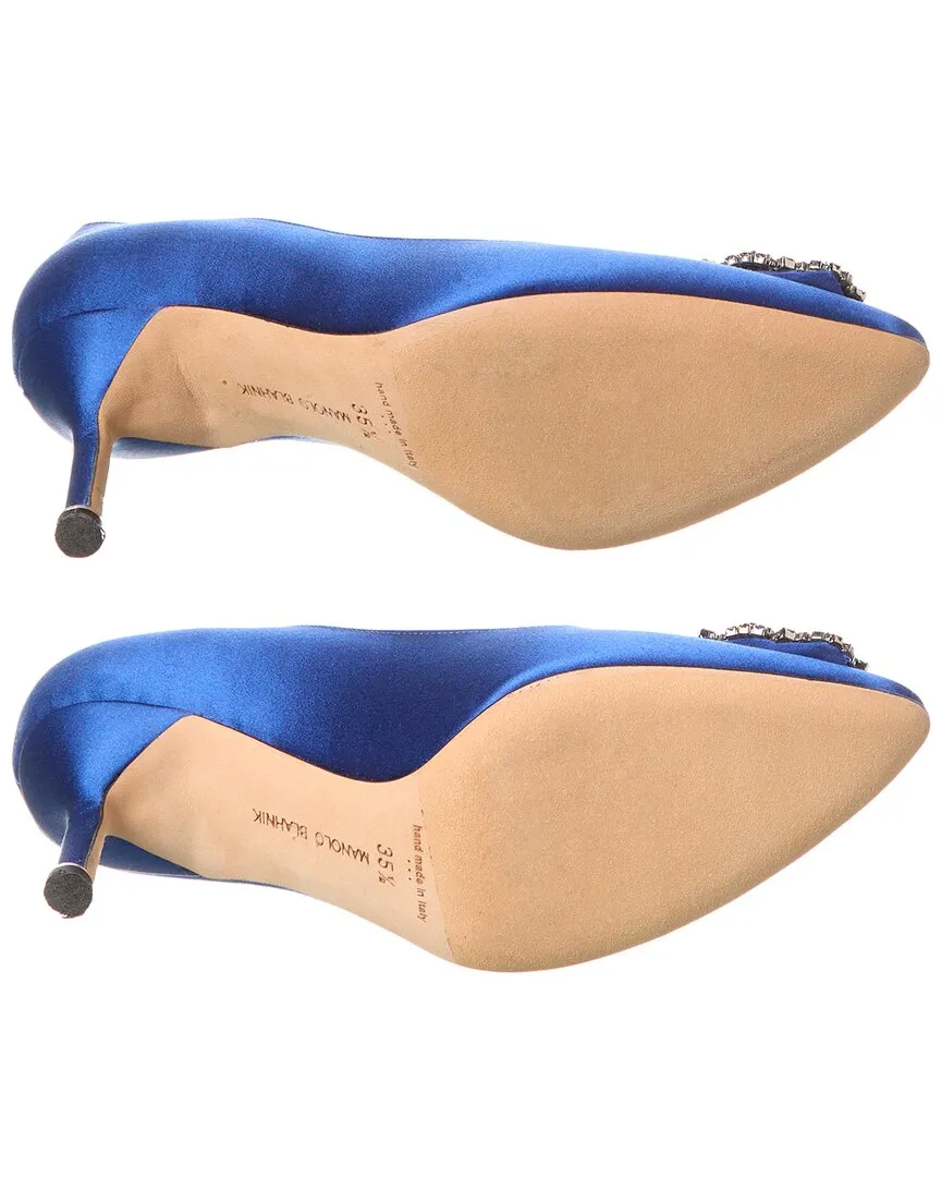 Manolo Blahnik Hangisi 70 Satin Pump (Authentic Pre-Owned)