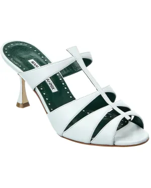 Manolo Blahnik Nooramu 70 Leather Sandal
