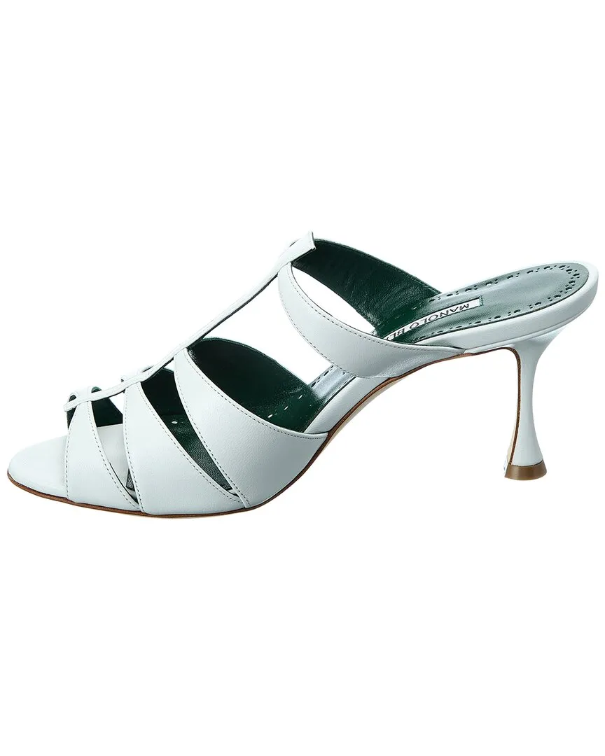 Manolo Blahnik Nooramu 70 Leather Sandal