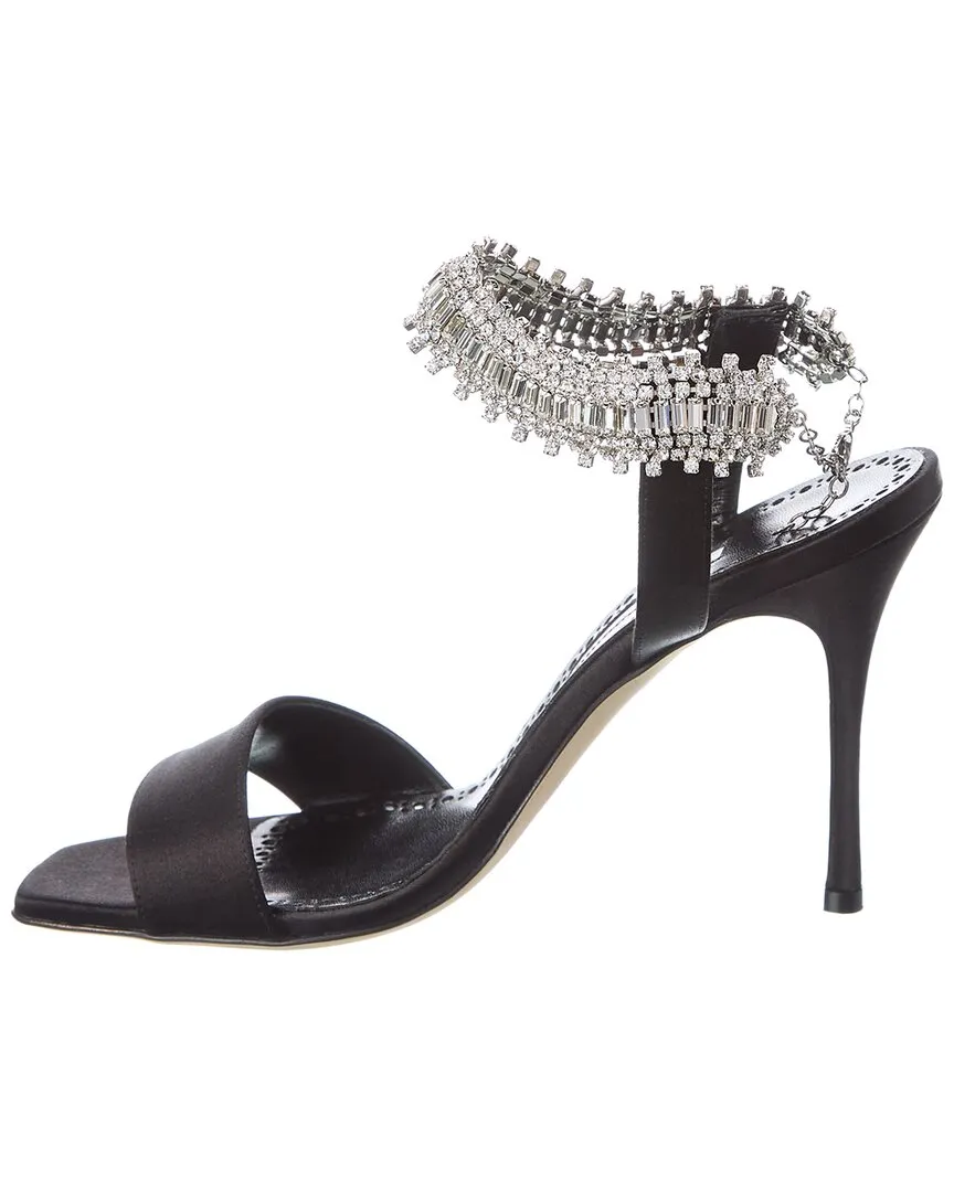 Manolo Blahnik Parinasan 100 Satin Sandal