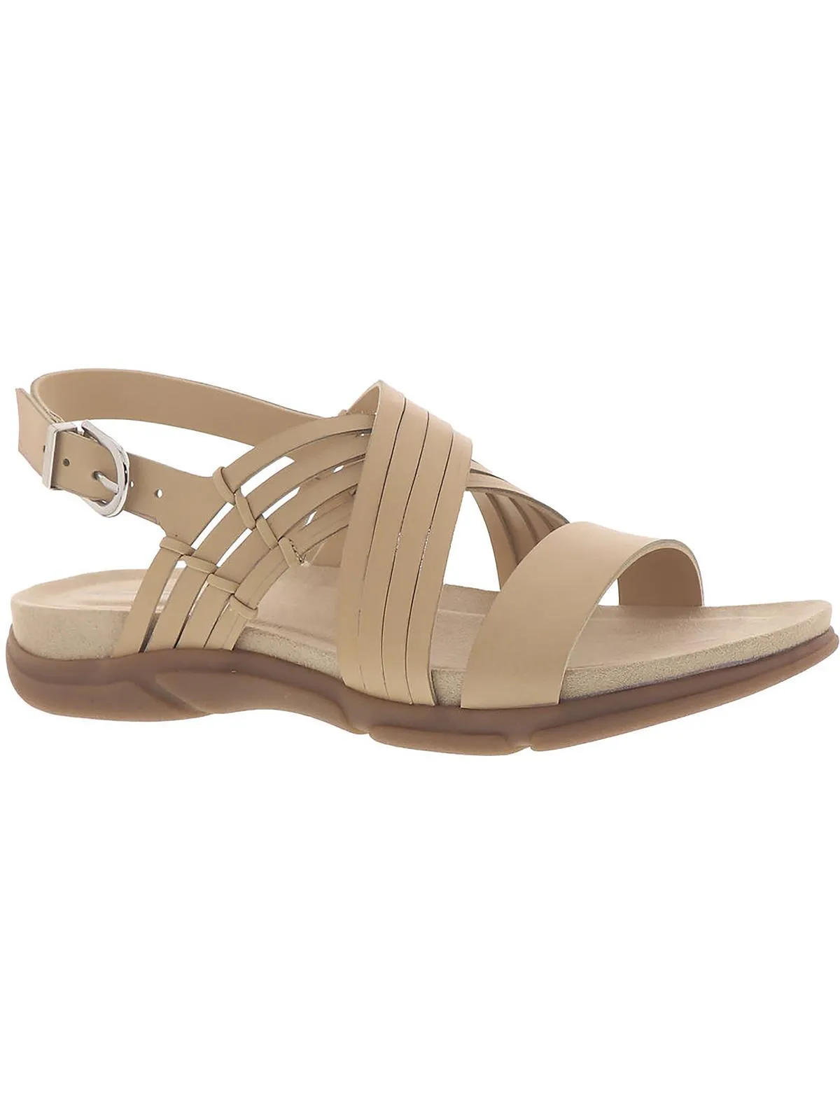 Marlis Womens Leather Padded Sole Slingback Sandals