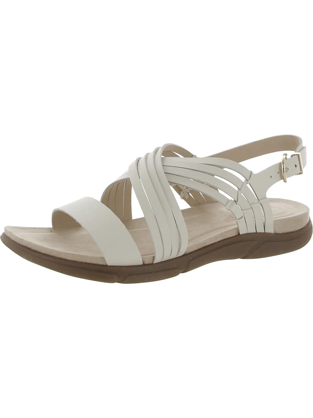 Marlis Womens Leather Padded Sole Slingback Sandals
