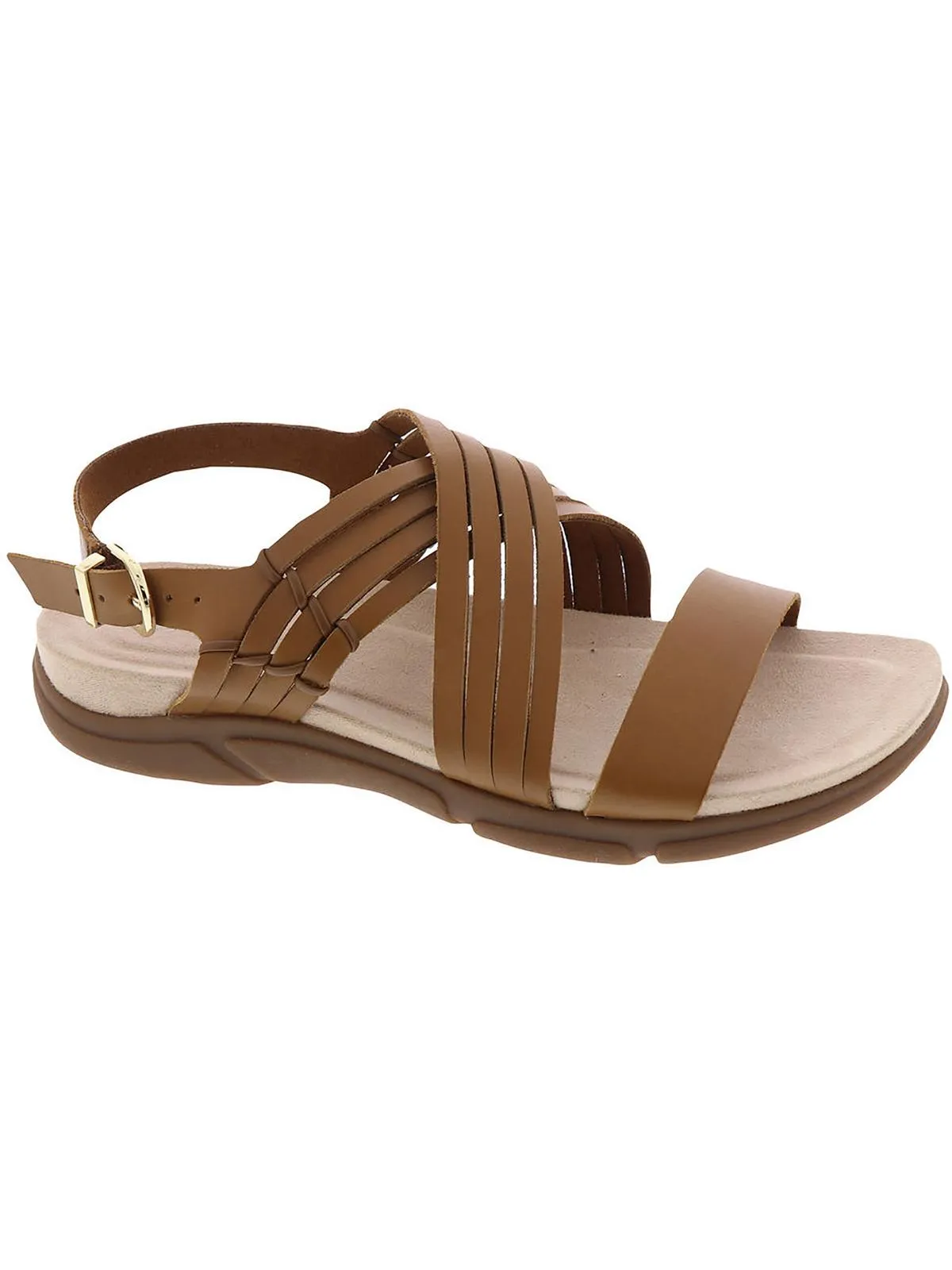 Marlis Womens Leather Padded Sole Slingback Sandals