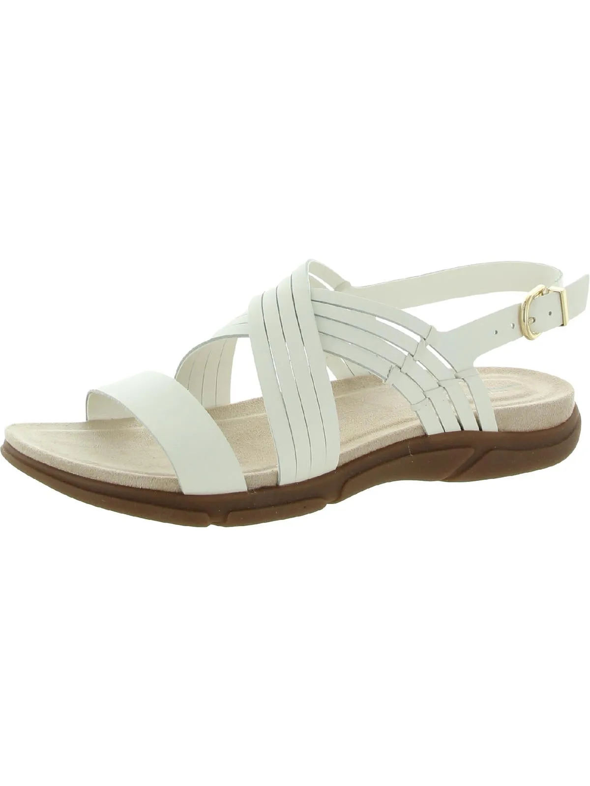 Marlis Womens Leather Padded Sole Slingback Sandals
