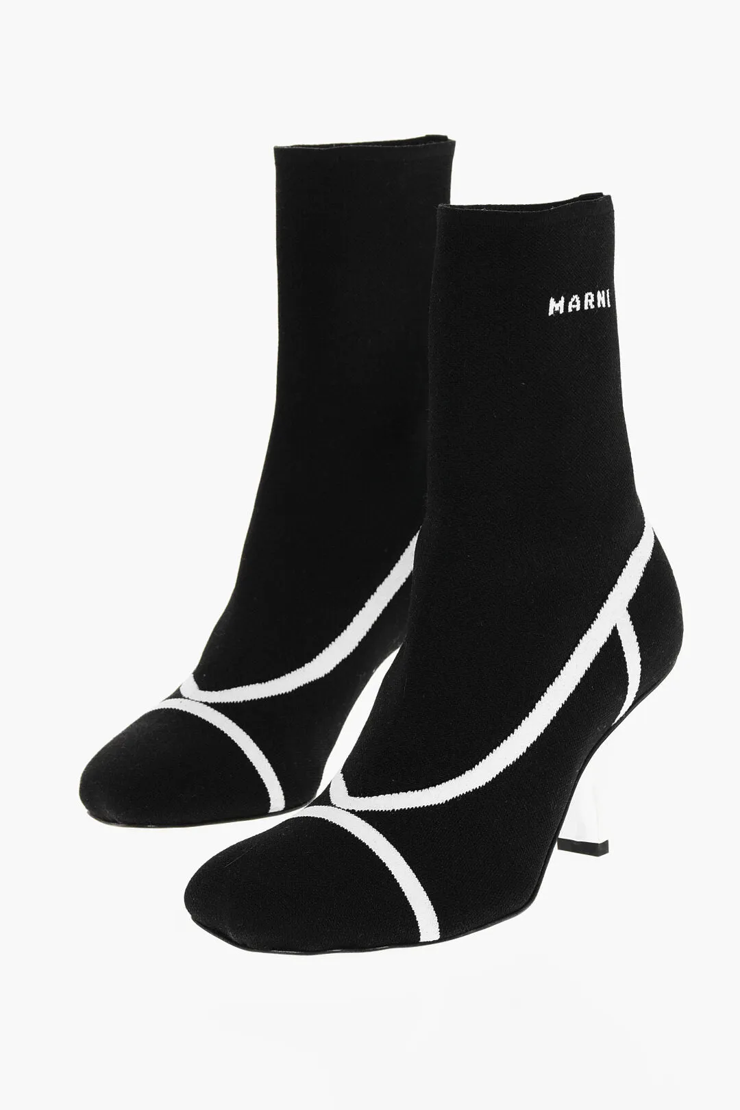 Marni Mirrored Heel Sock Booties 8Cm
