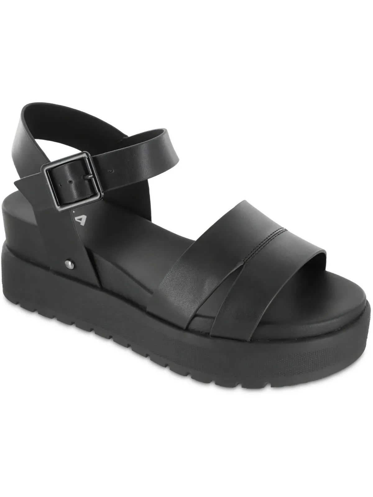 Maya Womens Faux Leather Strappy Slingback Sandals