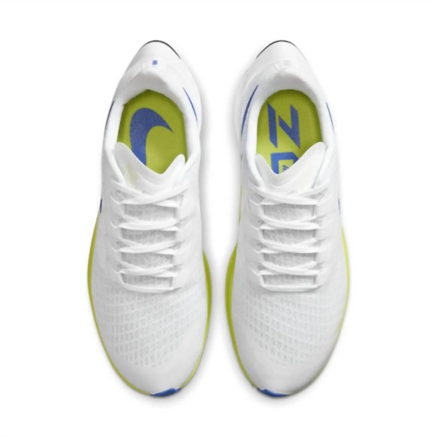 Men's Air Zoom Pegasus 37 Shoes In White/racer Blue/cyber Black