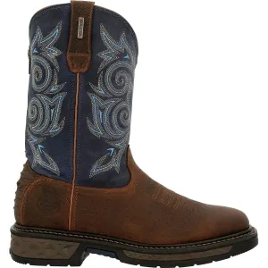 Men's Carbo-Tec Lt Waterproof Pull On Boot In Brown/blue