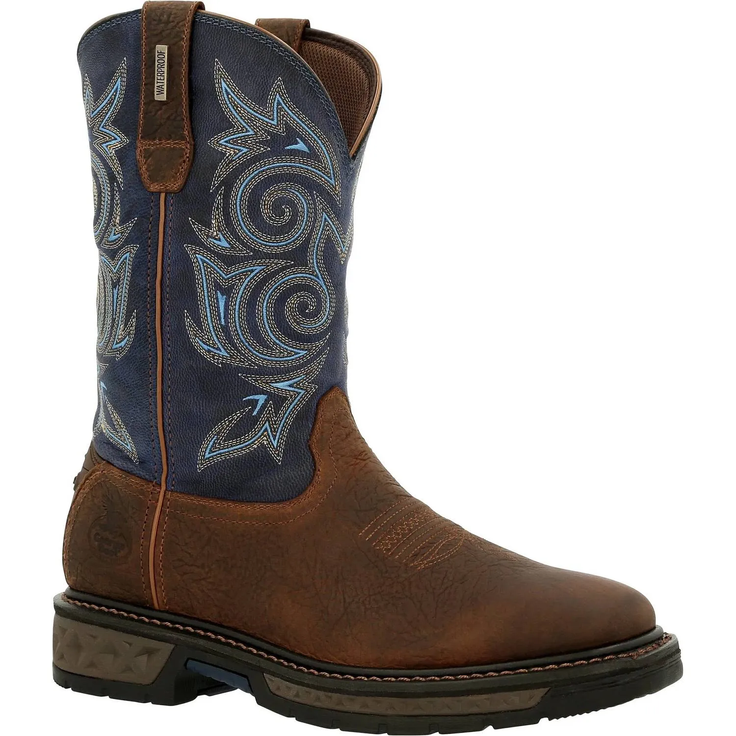 Men's Carbo-Tec Lt Waterproof Pull On Boot In Brown/blue