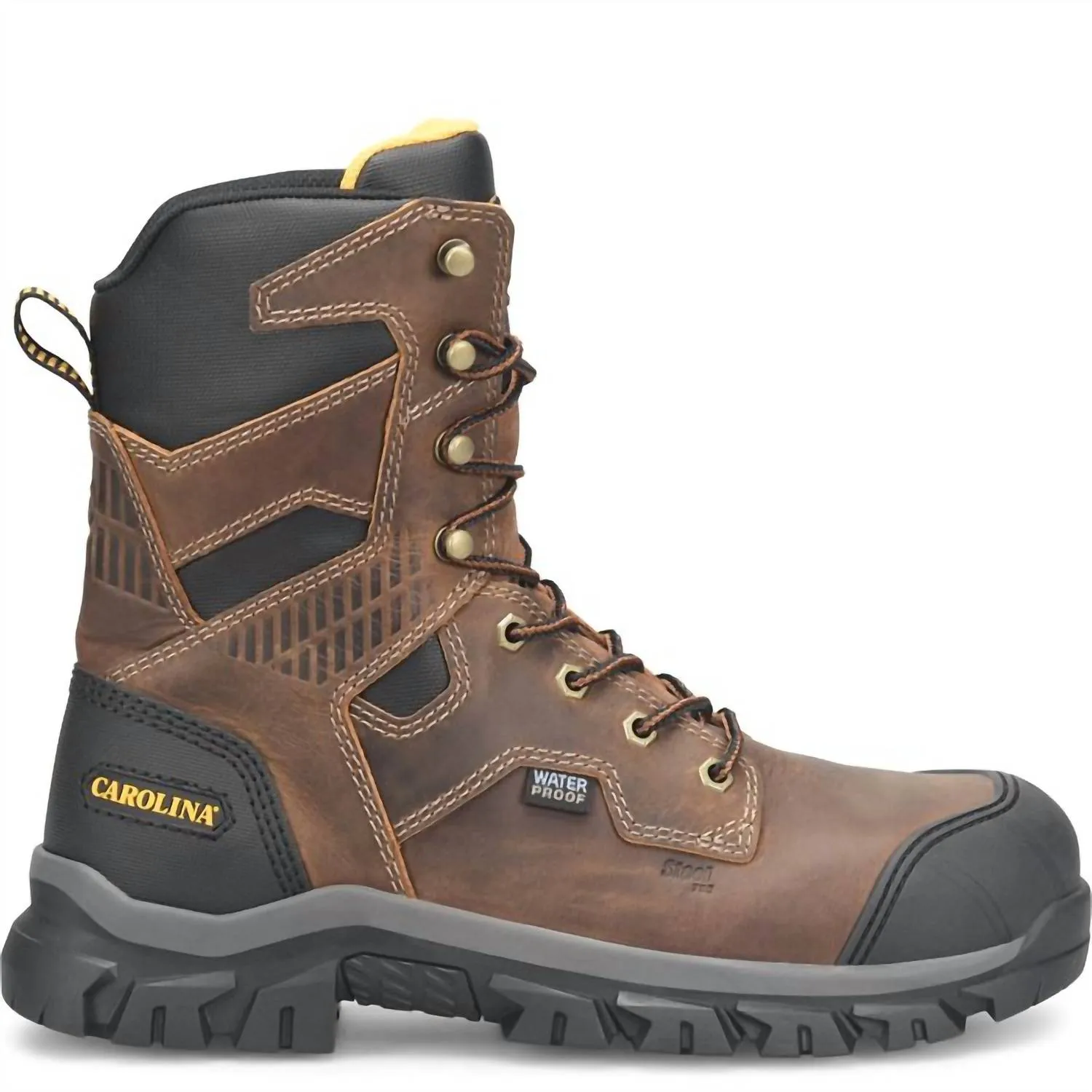 Men's Falcon 8" Steel Toe Work Boots In Brown