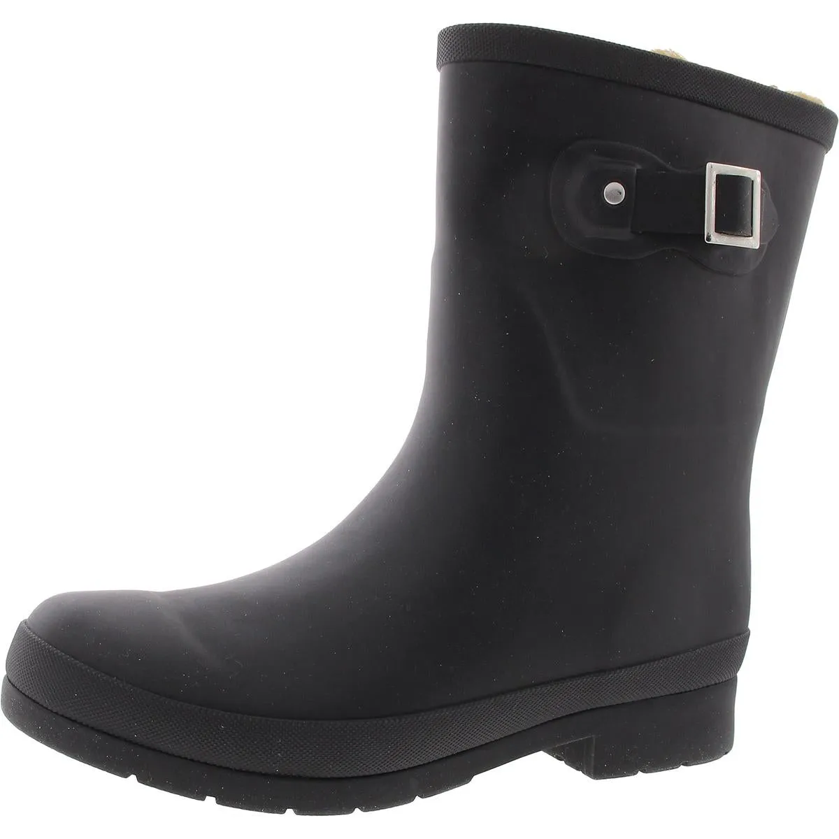 Mens Faux Fur Lined Manmade Rain Boots