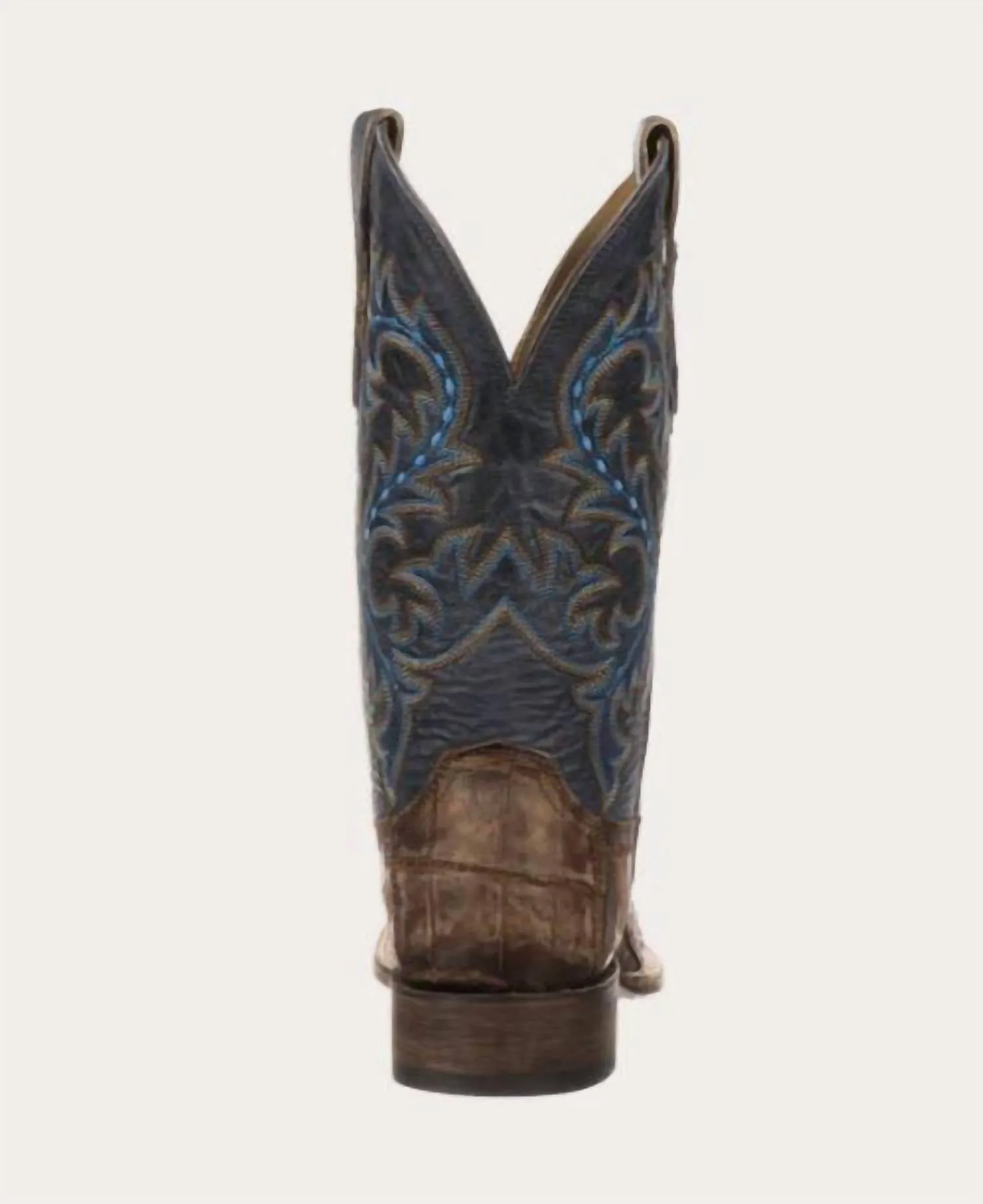 Men's Giant Alligator Malcolm Exotic Boots In Brandy/navy