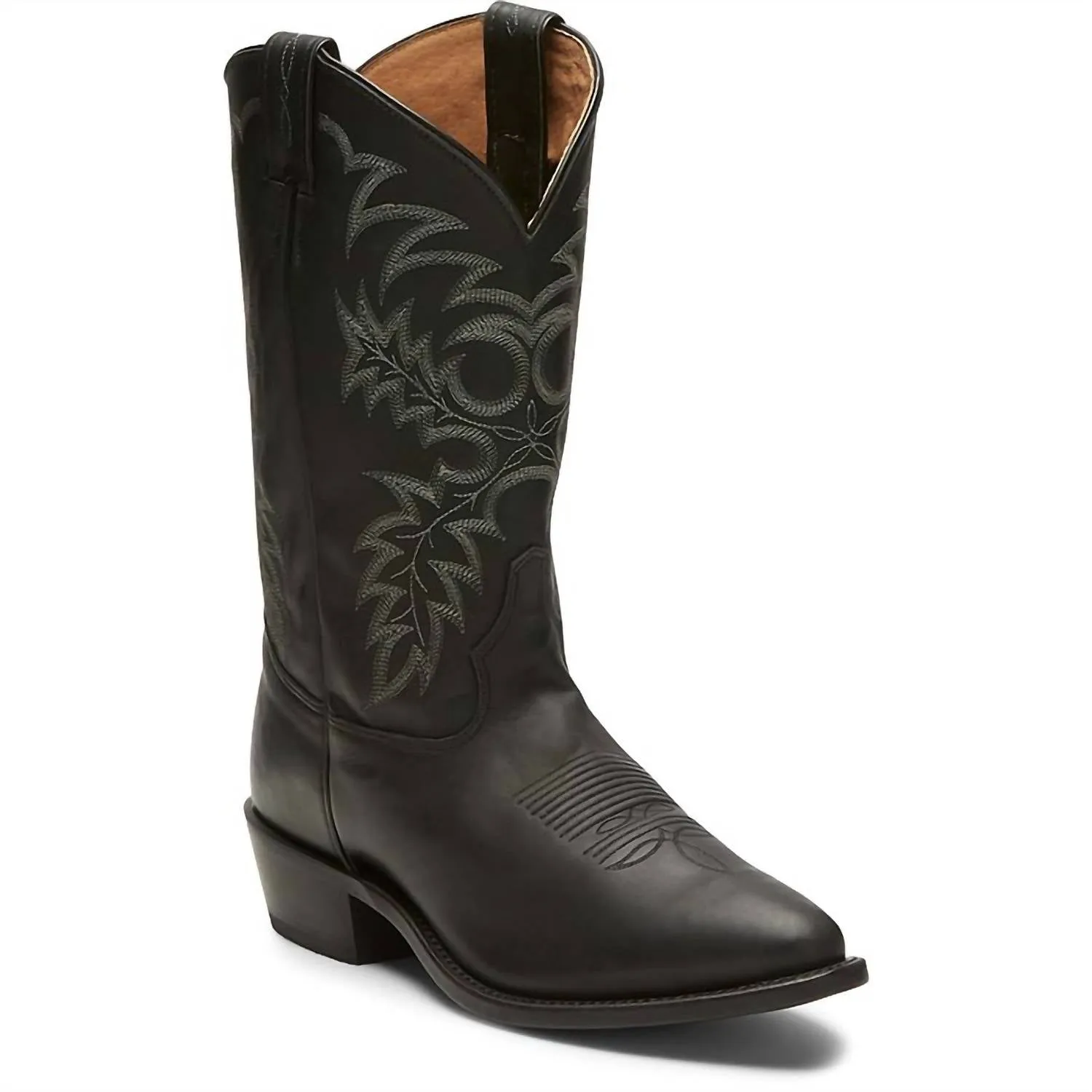 Men's Leather Western Boots In Onyx (Black)