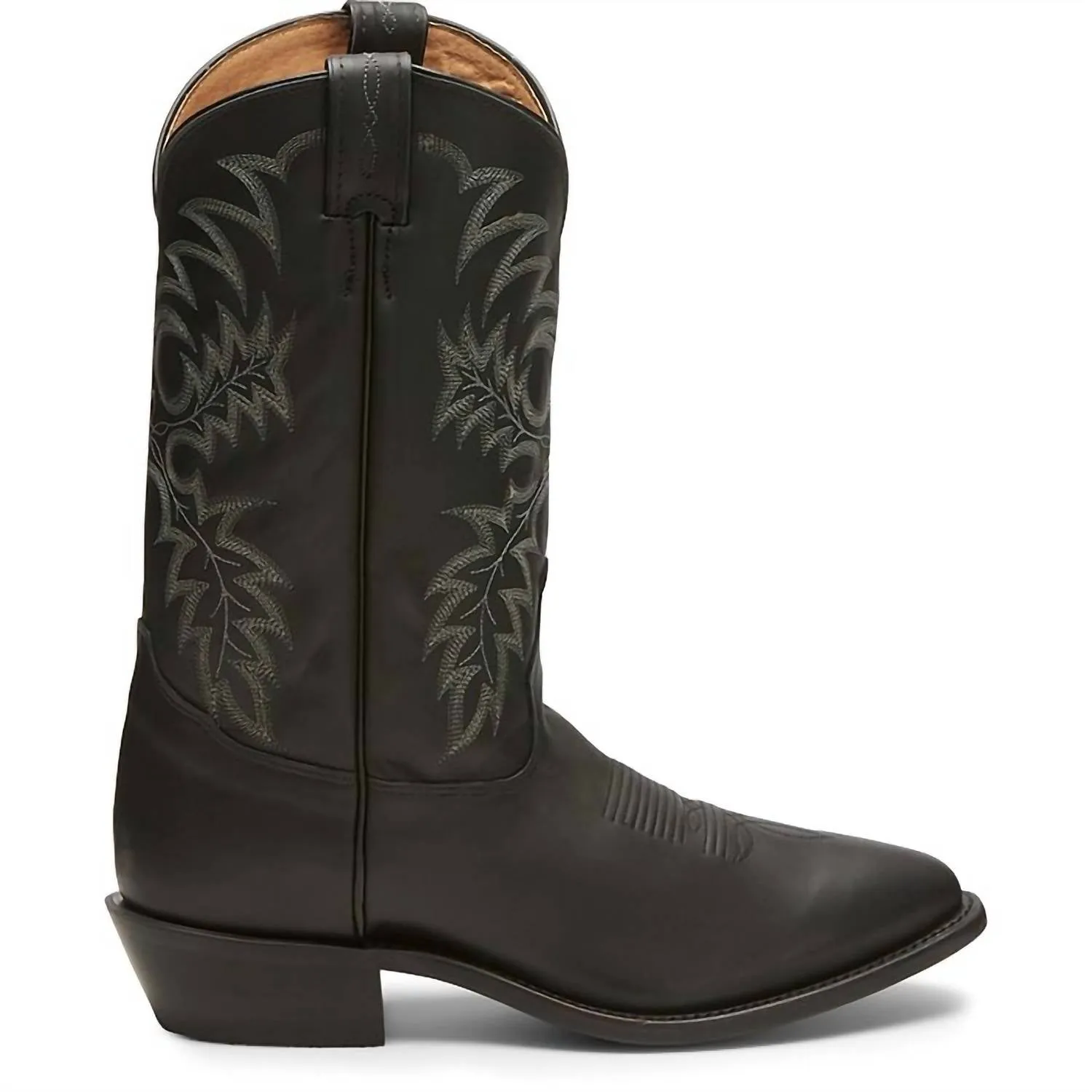 Men's Leather Western Boots In Onyx (Black)