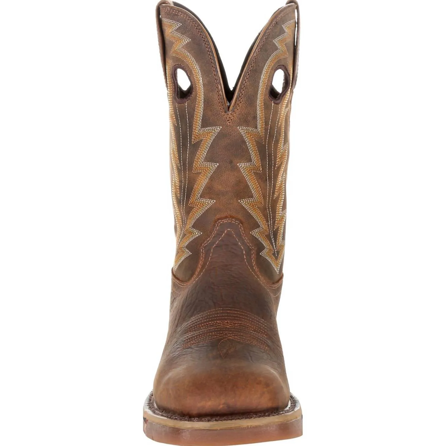 Men's Long Range Waterproof 11" Western Boot In Distressed Brown