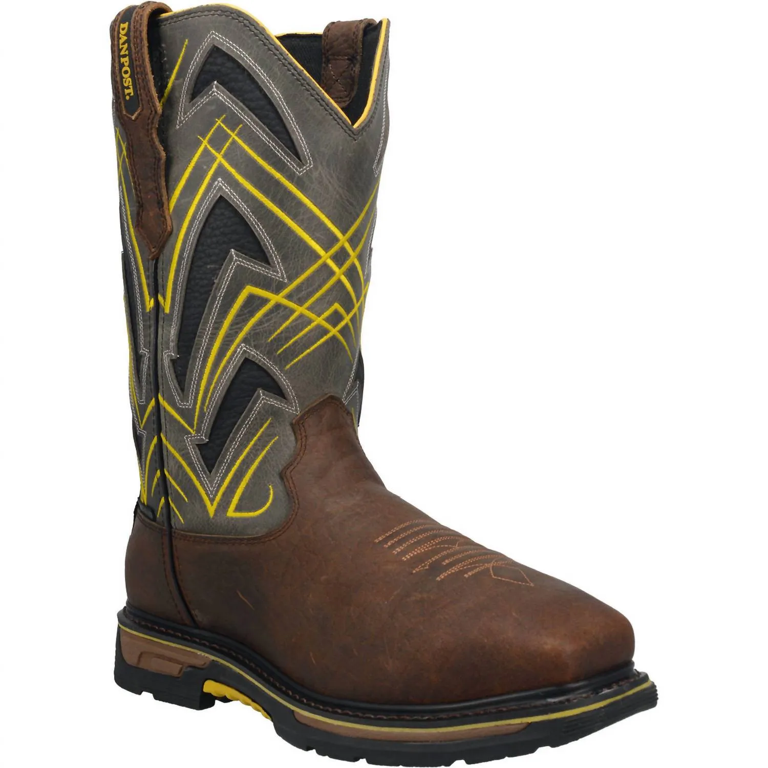 Men's Metatarsal-Guard Eh Waterproof Cyclone Work Boot With Comp-Toe In Brown/grey