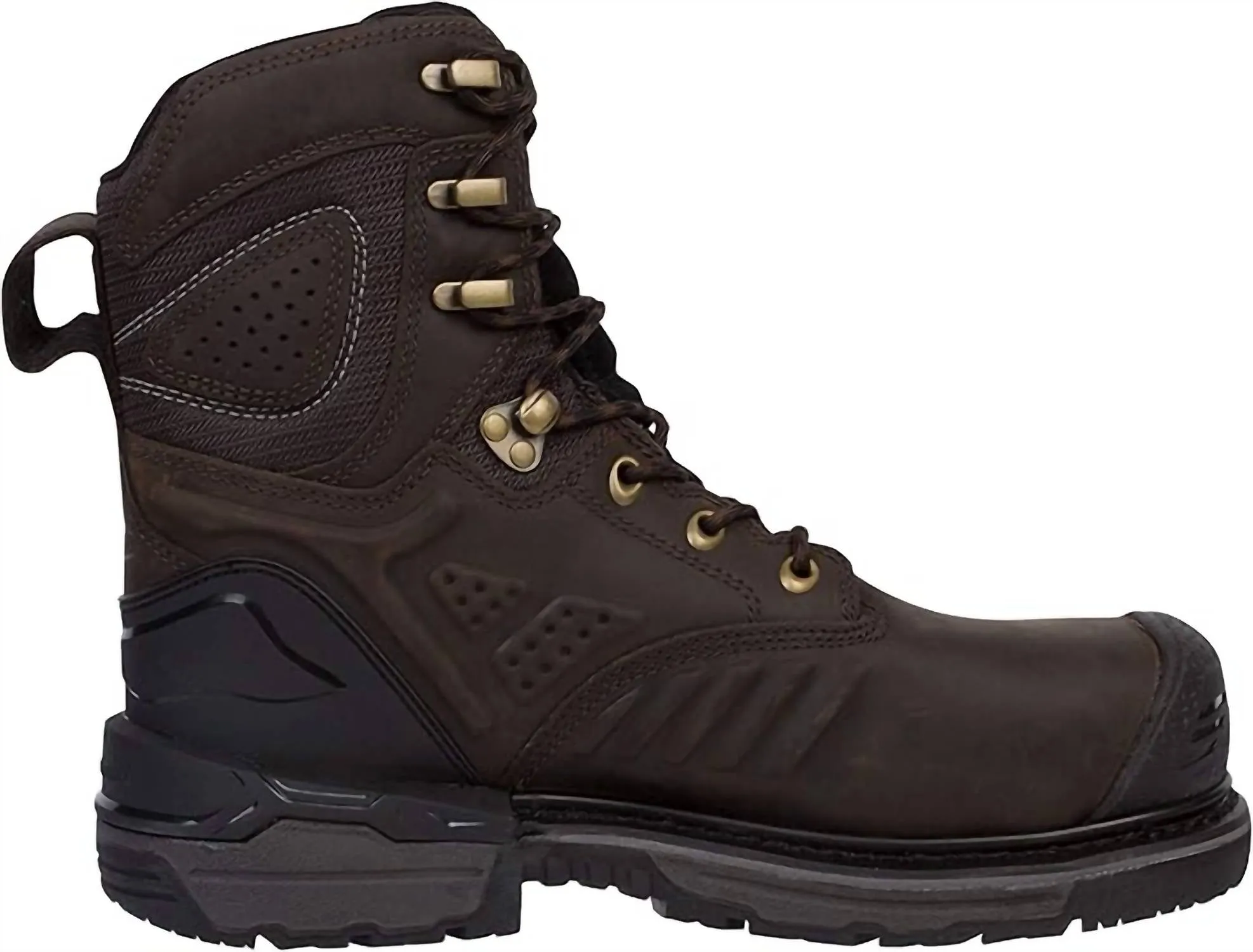 Men's Philadelphia 8" Lace Up Carbon Fiber Toe Work Boots In Black
