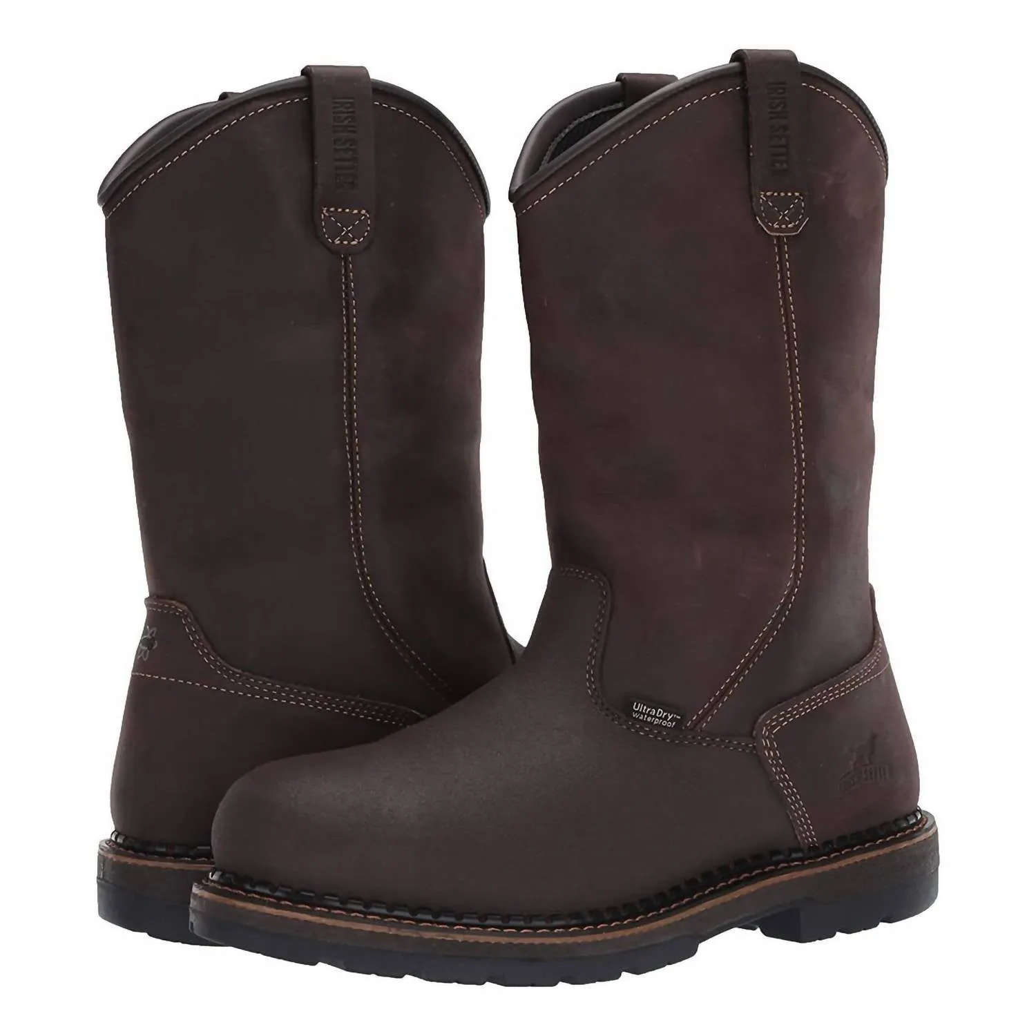 Men's Ramsey 2.0 11" Insulated Alloy Toe Slip On Work Boots In Brown