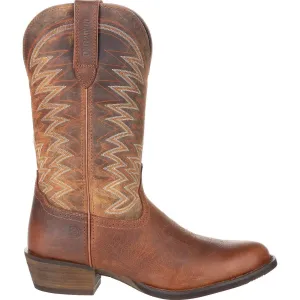 Men's Rebel Frontier Western R Toe Traditional Cowboy Boot In Brownd Oiled