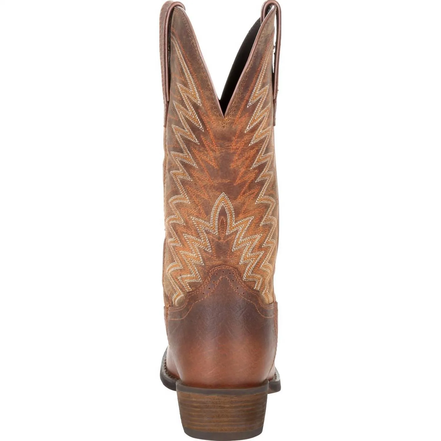 Men's Rebel Frontier Western R Toe Traditional Cowboy Boot In Brownd Oiled