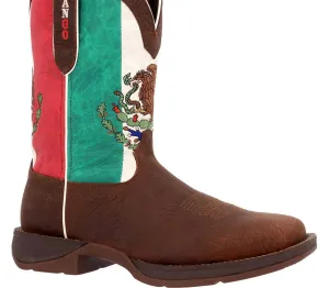 Men's Rebel Mexico Flag 12" Western Boots In Brown/multi