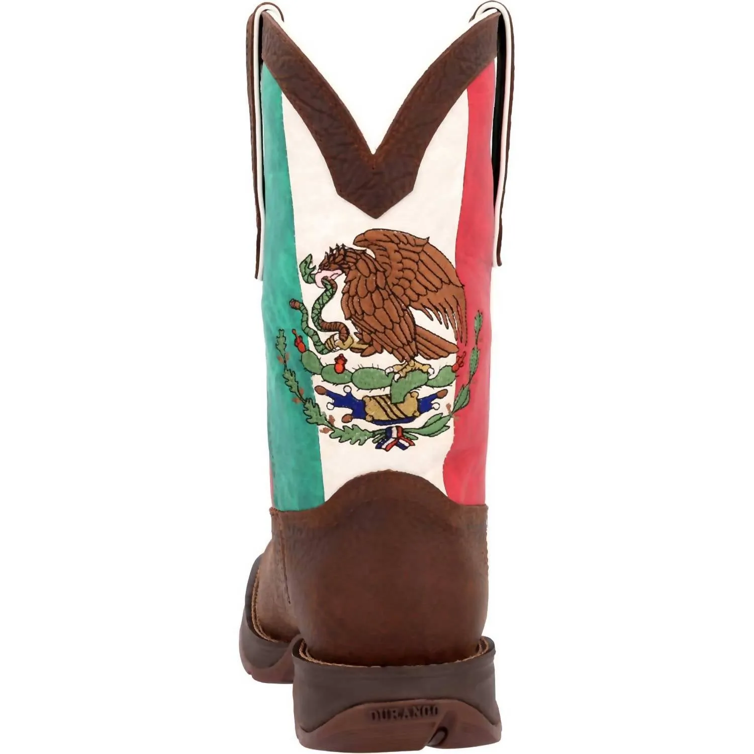 Men's Rebel Mexico Flag 12" Western Boots In Brown/multi